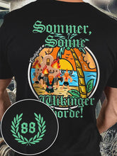 Sommer Sonne Wikinger bedrucktes Kurzarm-T-Shirt für Männer zartstils